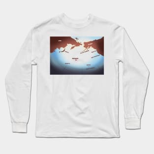 Midway WW2 map Long Sleeve T-Shirt